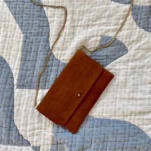 Brown Suede Clutch - Petite Mendigote